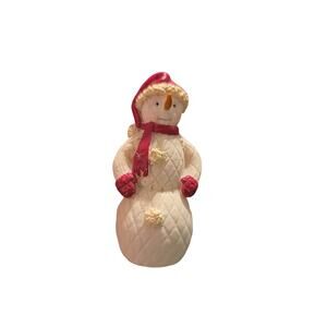 Hallmark Snowman with Red Quilted Hat and Mittens